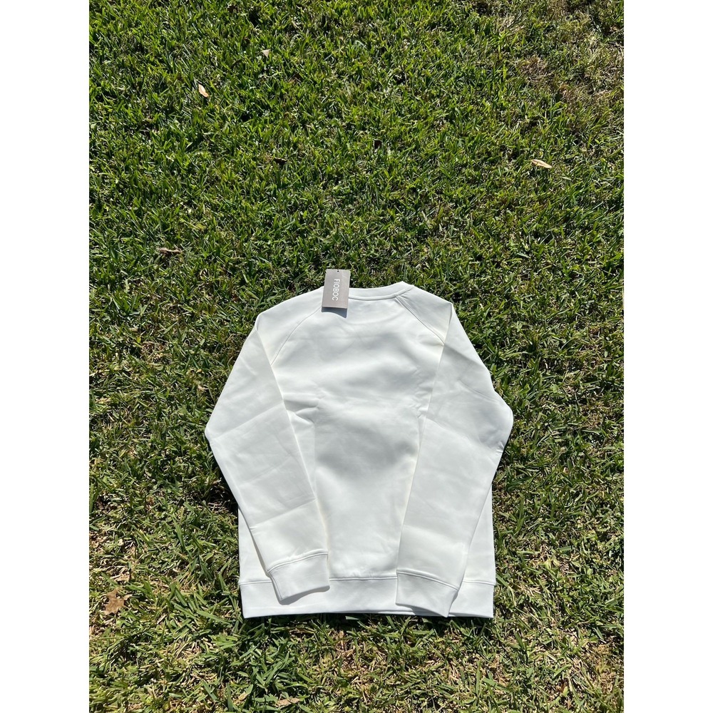 FIOboc CrewNeck Sweatshirt Mens Medium White Pullover New with Tags - Picture 4 of 4
